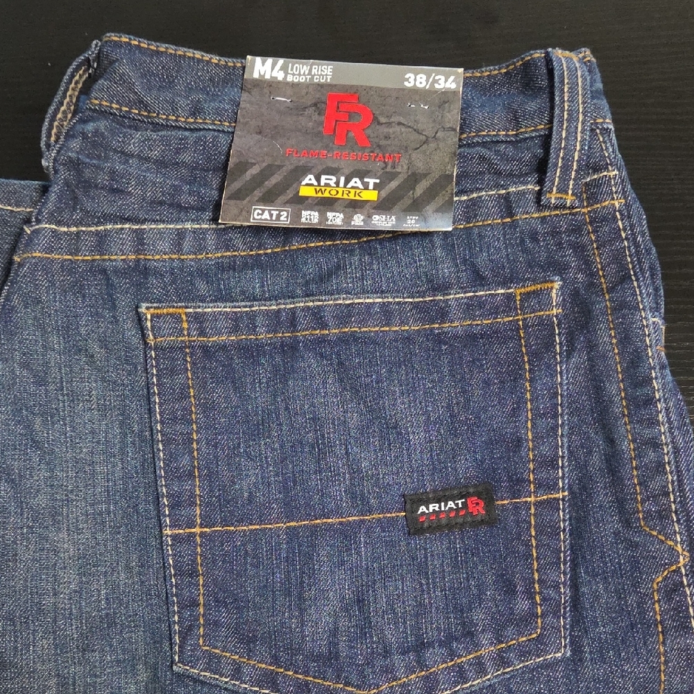 Ariat Men's Relaxed Fit Flame-Resistant Jeans - Dark Blue